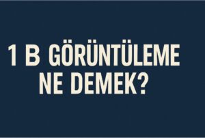 1B görüntülenme ne demek